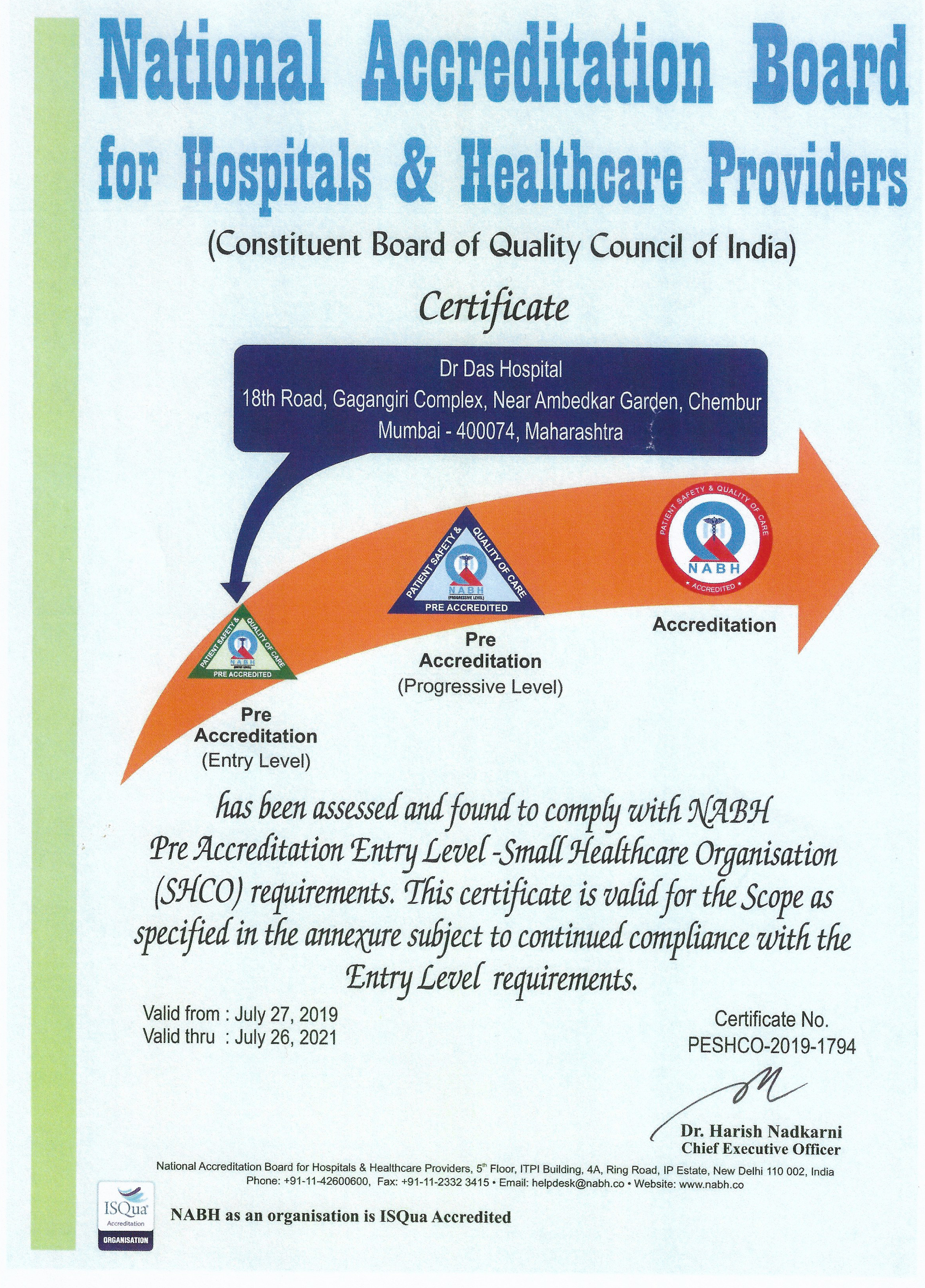 nabh certified - das multispeciality hospital chembur mumbai